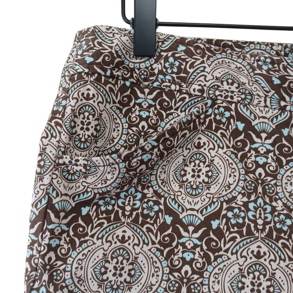 Ann Taylor Signature Fit Brown and Blue Pattern Pants Size 6 - Picture 4 of 7